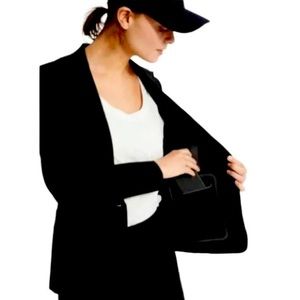 NWOT Banana Republic BR Sport Black Performance Blazer Jacket size 6